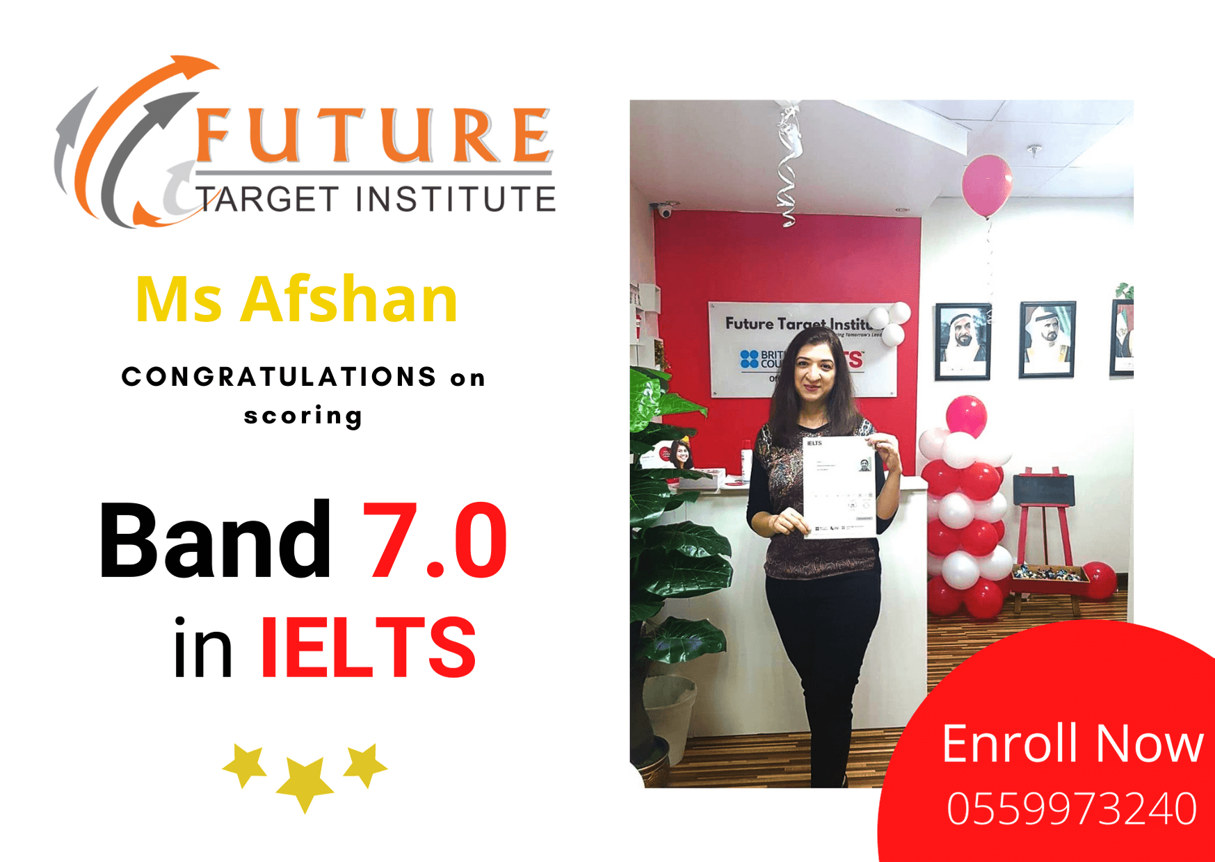Mr Praveen who scored Band 8 in his British Council exam result with FTI's IELTS Review.